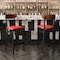 Flash Furniture Red Vinyl Seat Barstool with Walnut Wood Back XU-DG6V6RDV-WAL-GG - alternate 2